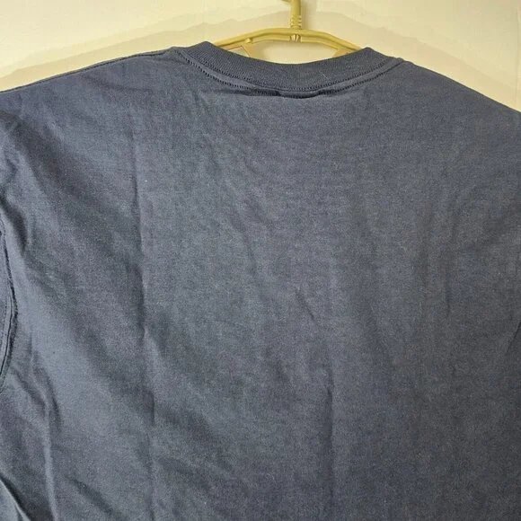 Y2K FDNY T Shirt Mens M Blue Short Sleeve New York Firefighters Jerzee Cotton - Picture 10 of 11